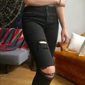 Ripped Black Boyfriend Jeans